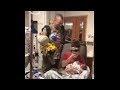 Soldier surprises wife after giving birth to their child