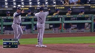 MIL@PIT: Braun adds insurance with single to right