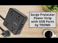 Surge Protector Power Strip with USB Ports by TROND