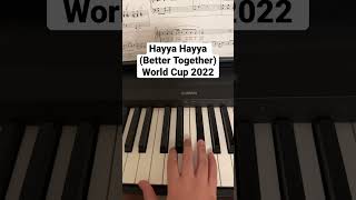 Hayya Hayya (Better Together) - World Cup Song 2022 ⚽️ (Piano Tutorial) #shorts
