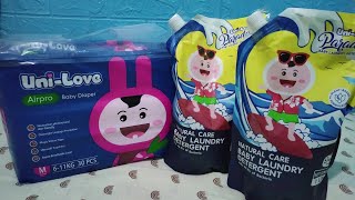 UNBOXING Unilove Diaper \u0026 Laundry Detergent for Baby JP!