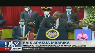 Rais Uhuru asema kampeni ya 2022 imemfumba DP Ruto macho