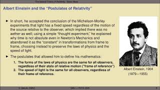 Modern Physics, Lecture 2: The Basics of Special Relativity