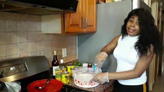 Blan manje ,koman prepare dessert how to make Haitian coconut fruit dessert🍏🥭🍇🍓🍒🍍🍉