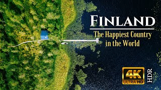 Travel Finland 4K Ultra HD by Drone View | Happiest Country in the World | Cinematic travel video