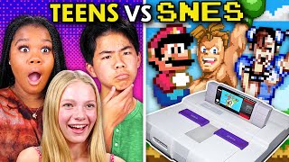 Teens Play Super Nintendo Games For The First Time! (Street Fighter, Punch-Out,