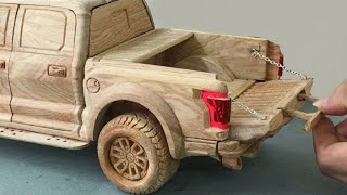 Wood carving Ford f 150 car model 2020#02