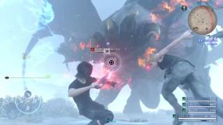 【FFXV】新タイムドクエスト 4分以内クリア キングベヒーモス討伐 食事：タイドグルーパーの素揚げ FINAL FANTASY XV #ff15