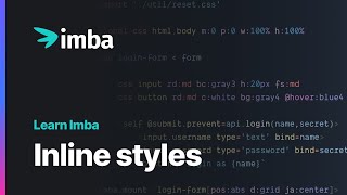 Inline Styles | Learn Imba tutorial