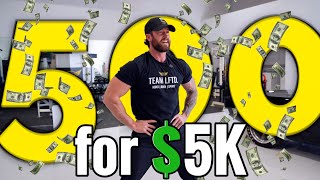 500 PUSH-UPS FOR $5000!