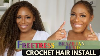 FREETRESS BRAZILIAN BRAID CROCHET HAIR INSTALL| LIA LAVON