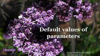 1.30 Default values of parameters