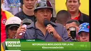 Presidente Maduro recibió a los "Motorizados por la Paz" en Miraflores
