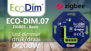 ECO-DIM.07 Led dimmer Zigbee Basic druk/draai 0-200W