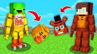 JJ And Mikey BECAME FNAF in Minecraft Maizen Five Nights At Freddy's