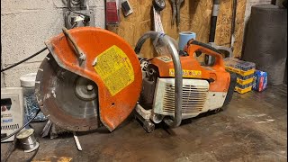 Getting a Stihl TS400 running. Cleaning carb and other tips