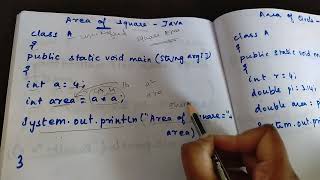 Java Program to find Area of a square in Tamil| Java basic programs| Java for beginners in Tamil
