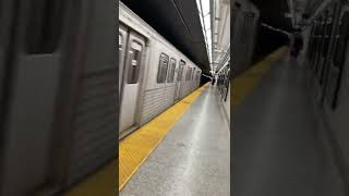 TTC Exiting A Line 2 Westbound Subway Train T1 Bombardier #5107