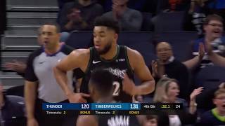 Highlights | Karl-Anthony Towns Puts Up 42 Points vs. Thunder