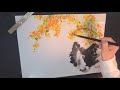 korean brush painting 9 개나리 迎春花 forsythia