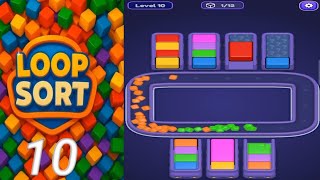 Loop Sort – Level 10: Perfect Loop Mastery #loopsort #loopsortgame #sortingpuzzle #puzzlegame