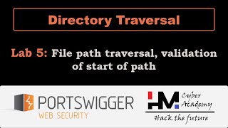 Directory Traversal 5 | File path traversal, validation of start of path