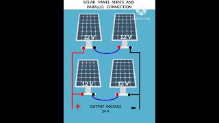 Solar panel series and Parallel connection #shorts #solarpanels #solarsystem #electronic