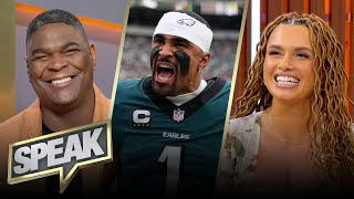 Does Jalen Hurts deserve more respect \u0026 will the Eagles’ Tush Push work vs. the Chiefs? | SPEAK