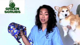 How to Put on the Super Tie Scrub Cap from Green Scrubs