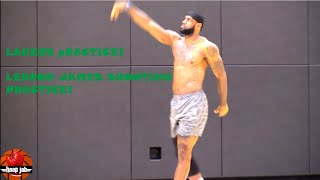LeBron James Post Moves & Fade Away Shooting Workout At Lakers Practice. HoopJab NBA