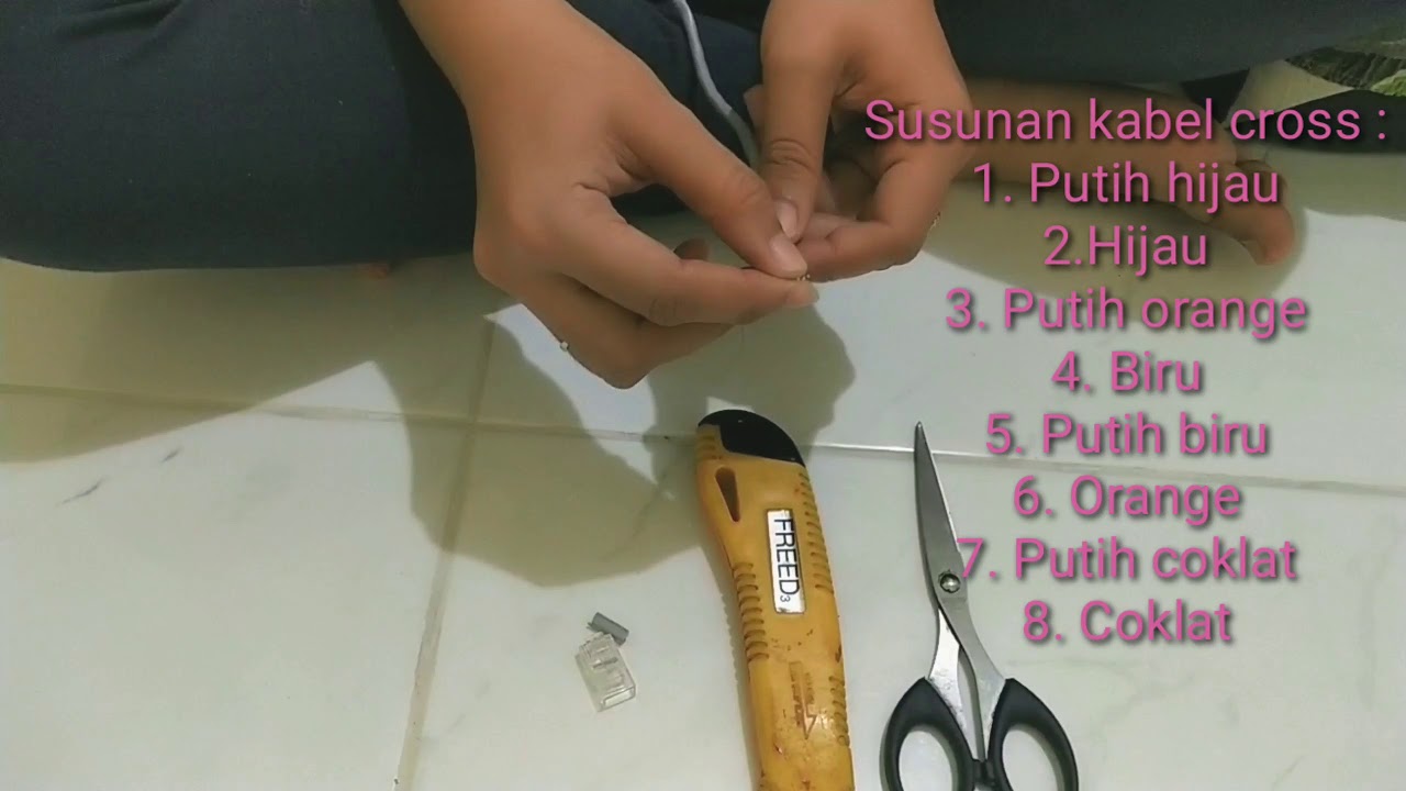 TUTORIAL MEMBUAT KABEL STRAIGHT DAN CROSS - YouTube