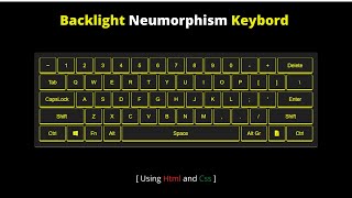 Neumorphism Keyboard Design using only HTML & CSS | Backlight Keyboard Design Using Pure HTML & CSS