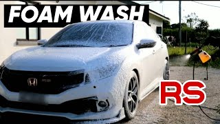 HONDA CIVIC FC foam wash