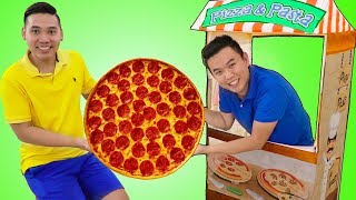 Funny Uncle John Pretend Play w/ Pizza Food Kitchen Restaurant Cooking Kids Toys