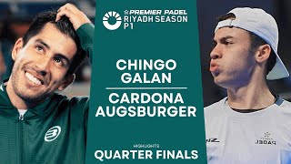 ONE FOR THE BOOKS | Chingotto/Galan VS Cardona/Augsburger | Riyadh Premier Padel P1 | Highlights