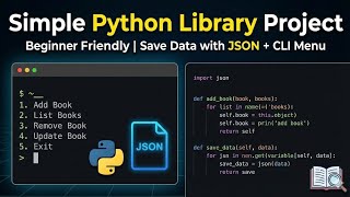 Simple Python Library Project (Beginner Friendly) | Save Data with JSON + CLI Menu