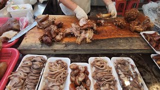 Korean braised pork intestine+Traditonal Korean Sausage(sundae)+Korean offal dish+KOREAN STREET FOOD