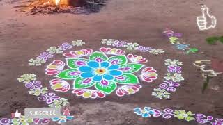 bhogi festival celebrations // rangoli designs // Happy bhogi all😍🙂🙂😍😍😍