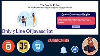 Simple JavaScript Project | Quote Generator Engine 🔥🔥 HTML CSS JS