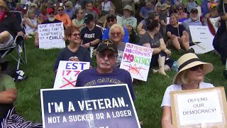 Protesters gather in Roanoke for "No Kings" rallies