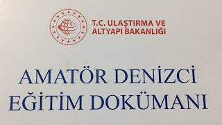 AMATÖR DENİZCİ EĞİTİM DÖKÜNANI