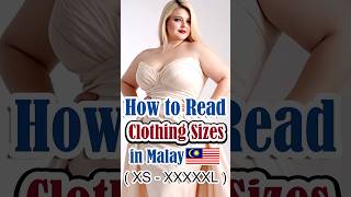 Learn Malay: How to Read Clothing Sizes in Malay #learnmalay #malaylanguage #shorts