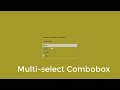 [HTML, CSS, JavaScript] Multi select Combobox