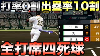 阪神・江越が全打席四死球で出塁率10割（打率0割）したらタイガースは優勝できるか【プロスピ2021】