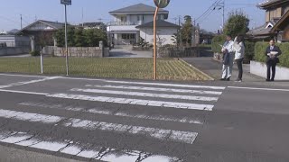 児童が待っていても停止しない車が…通学路の横断歩道に信号機を　地元の要望受け警察が現地調査　香川・丸亀市