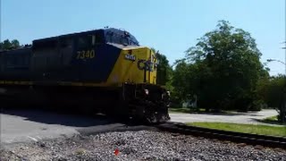 2 [CSX]C40-Ws Ex-CR #7340 \u0026 7390 Both YN2 Leads F707-14 SB W/C.W At the Controls! \u0026 A Screaming K5H!