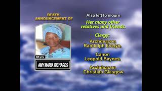 Amy Maria Richards ~ Long Obituary