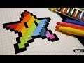 Handmade Pixel Art - How To Draw a Kawaii Rainbow Star #pixelart