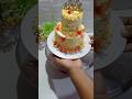 அட 😱💛Half kg 2 tier -ah #shortsfeed #twotiercake #Halfkg #ytshorts #trending #viral #cakedesign