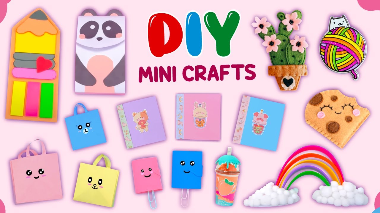 14 Diy Mini Crafts Cute Paper Crafts School Supplies And More